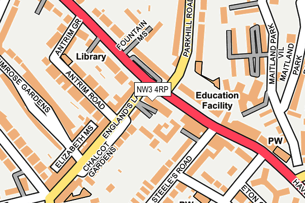 NW3 4RP map - OS OpenMap – Local (Ordnance Survey) NW3 4RP map - OS OpenMap – Local (Ordnance Survey)