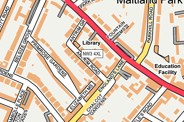 NW3 4XL map - OS OpenMap – Local (Ordnance Survey) NW3 4XL map - OS OpenMap – Local (Ordnance Survey)