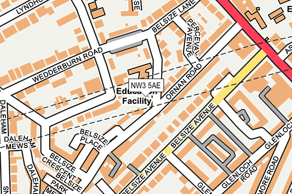 NW3 5AE map - OS OpenMap – Local (Ordnance Survey) NW3 5AE map - OS OpenMap – Local (Ordnance Survey)