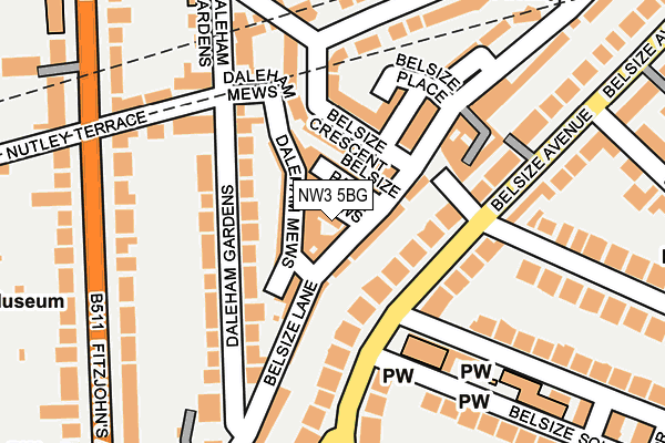 NW3 5BG map - OS OpenMap – Local (Ordnance Survey) NW3 5BG map - OS OpenMap – Local (Ordnance Survey)