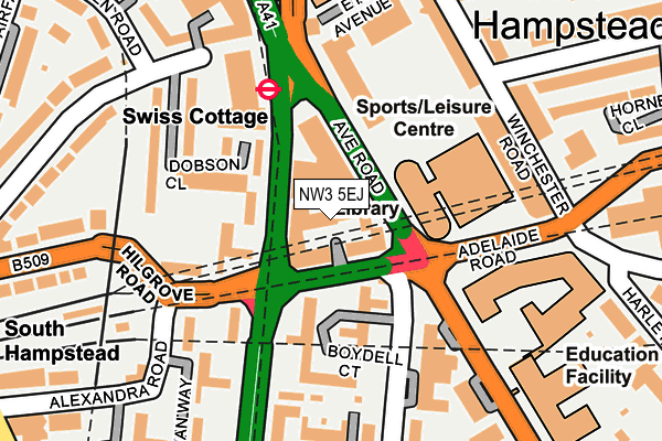 NW3 5EJ map - OS OpenMap – Local (Ordnance Survey) NW3 5EJ map - OS OpenMap – Local (Ordnance Survey)