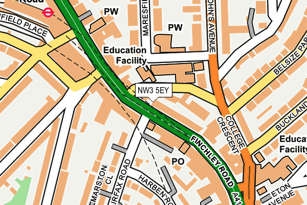 NW3 5EY map - OS OpenMap – Local (Ordnance Survey) NW3 5EY map - OS OpenMap – Local (Ordnance Survey)