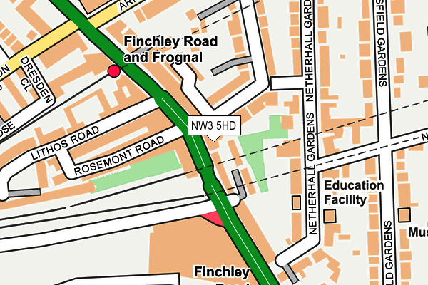 NW3 5HD map - OS OpenMap – Local (Ordnance Survey) NW3 5HD map - OS OpenMap – Local (Ordnance Survey)