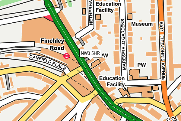 NW3 5HR map - OS OpenMap – Local (Ordnance Survey) NW3 5HR map - OS OpenMap – Local (Ordnance Survey)