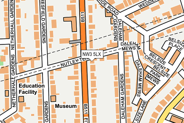NW3 5LX map - OS OpenMap – Local (Ordnance Survey) NW3 5LX map - OS OpenMap – Local (Ordnance Survey)