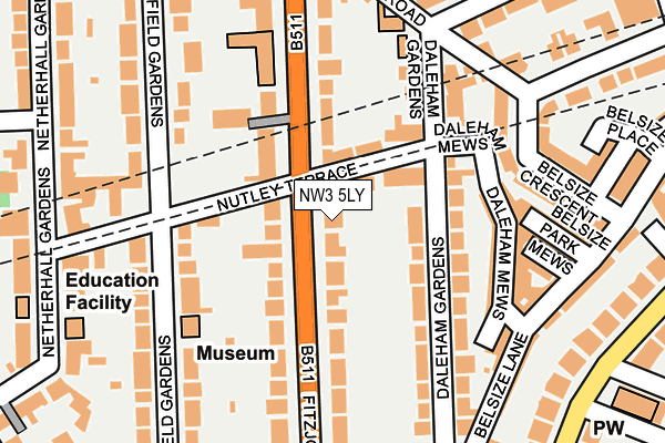 NW3 5LY map - OS OpenMap – Local (Ordnance Survey) NW3 5LY map - OS OpenMap – Local (Ordnance Survey)