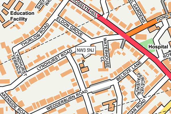 NW3 5NJ map - OS OpenMap – Local (Ordnance Survey) NW3 5NJ map - OS OpenMap – Local (Ordnance Survey)