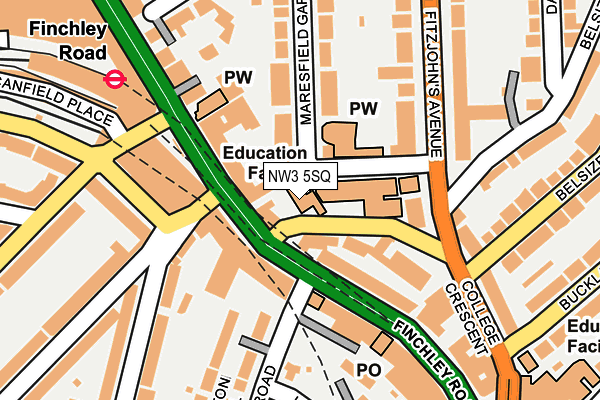 NW3 5SQ map - OS OpenMap – Local (Ordnance Survey) NW3 5SQ map - OS OpenMap – Local (Ordnance Survey)