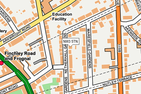 NW3 5TN map - OS OpenMap – Local (Ordnance Survey) NW3 5TN map - OS OpenMap – Local (Ordnance Survey)