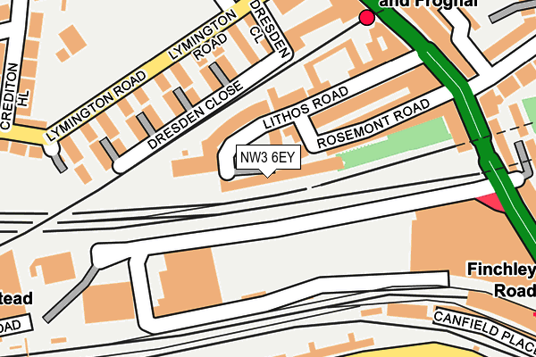 NW3 6EY map - OS OpenMap – Local (Ordnance Survey) NW3 6EY map - OS OpenMap – Local (Ordnance Survey)