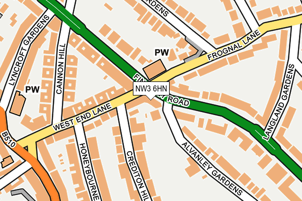 NW3 6HN map - OS OpenMap – Local (Ordnance Survey) NW3 6HN map - OS OpenMap – Local (Ordnance Survey)