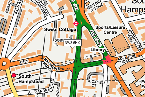 NW3 6HX map - OS OpenMap – Local (Ordnance Survey) NW3 6HX map - OS OpenMap – Local (Ordnance Survey)