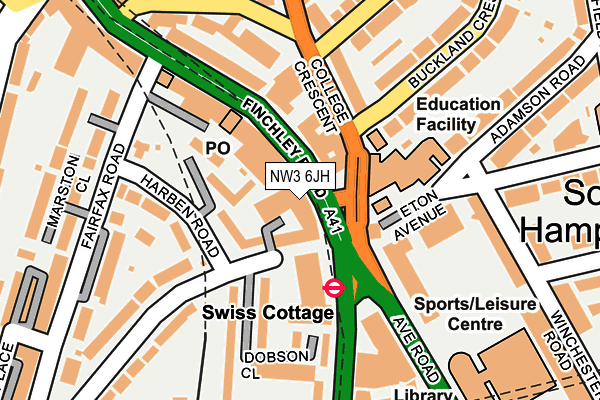 NW3 6JH map - OS OpenMap – Local (Ordnance Survey) NW3 6JH map - OS OpenMap – Local (Ordnance Survey)