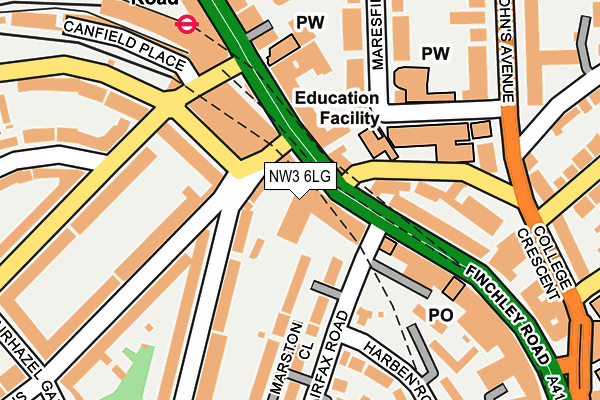 NW3 6LG map - OS OpenMap – Local (Ordnance Survey) NW3 6LG map - OS OpenMap – Local (Ordnance Survey)