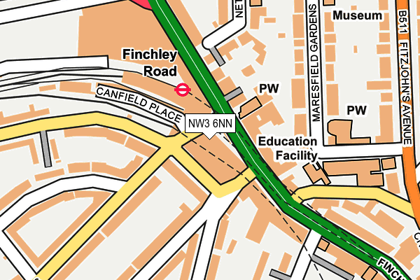 NW3 6NN map - OS OpenMap – Local (Ordnance Survey) NW3 6NN map - OS OpenMap – Local (Ordnance Survey)