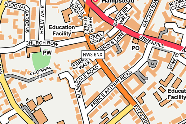 NW3 6NX map - OS OpenMap – Local (Ordnance Survey) NW3 6NX map - OS OpenMap – Local (Ordnance Survey)