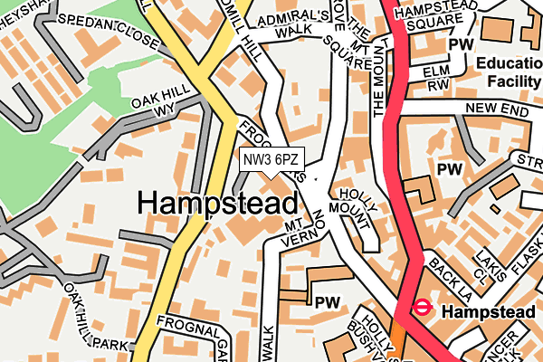 NW3 6PZ map - OS OpenMap – Local (Ordnance Survey) NW3 6PZ map - OS OpenMap – Local (Ordnance Survey)