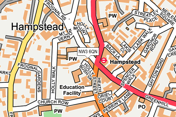 NW3 6QN map - OS OpenMap – Local (Ordnance Survey) NW3 6QN map - OS OpenMap – Local (Ordnance Survey)