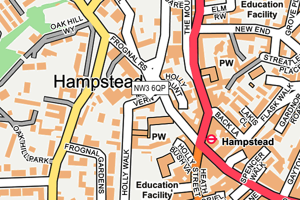 NW3 6QP map - OS OpenMap – Local (Ordnance Survey) NW3 6QP map - OS OpenMap – Local (Ordnance Survey)