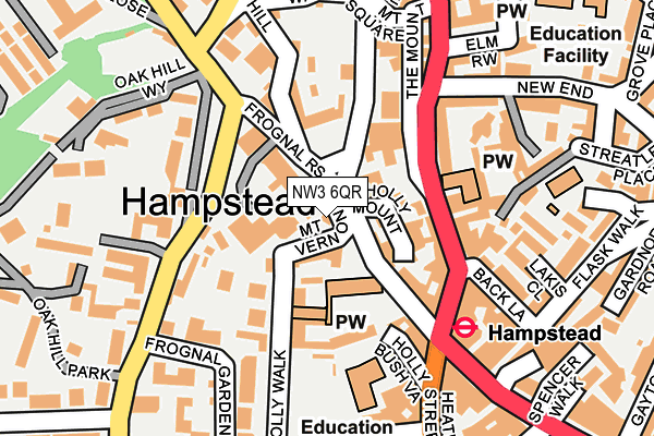 NW3 6QR map - OS OpenMap – Local (Ordnance Survey) NW3 6QR map - OS OpenMap – Local (Ordnance Survey)