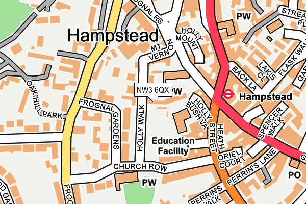 NW3 6QX map - OS OpenMap – Local (Ordnance Survey) NW3 6QX map - OS OpenMap – Local (Ordnance Survey)