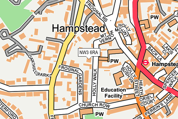 NW3 6RA map - OS OpenMap – Local (Ordnance Survey) NW3 6RA map - OS OpenMap – Local (Ordnance Survey)
