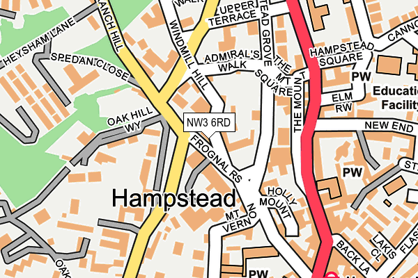 NW3 6RD map - OS OpenMap – Local (Ordnance Survey) NW3 6RD map - OS OpenMap – Local (Ordnance Survey)