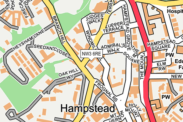 NW3 6RE map - OS OpenMap – Local (Ordnance Survey) NW3 6RE map - OS OpenMap – Local (Ordnance Survey)