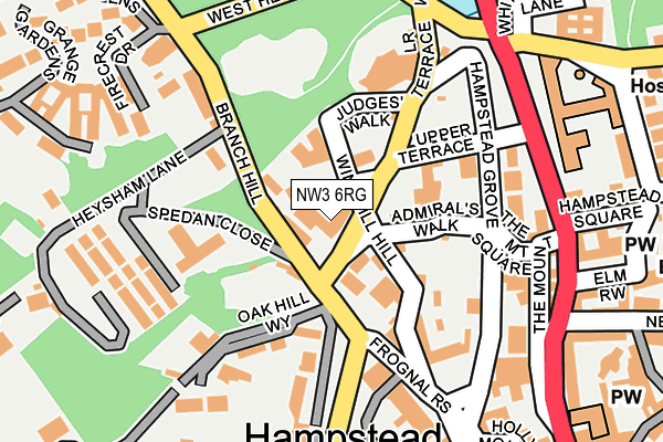 NW3 6RG map - OS OpenMap – Local (Ordnance Survey) NW3 6RG map - OS OpenMap – Local (Ordnance Survey)