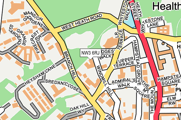 NW3 6RJ map - OS OpenMap – Local (Ordnance Survey) NW3 6RJ map - OS OpenMap – Local (Ordnance Survey)