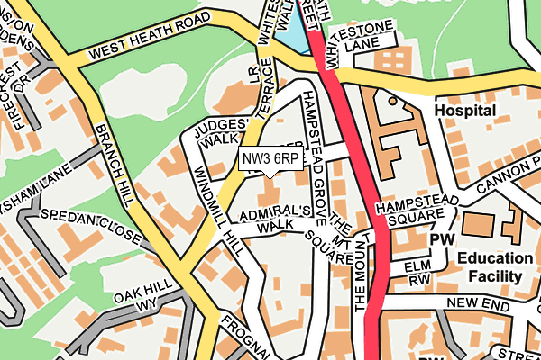 NW3 6RP map - OS OpenMap – Local (Ordnance Survey) NW3 6RP map - OS OpenMap – Local (Ordnance Survey)