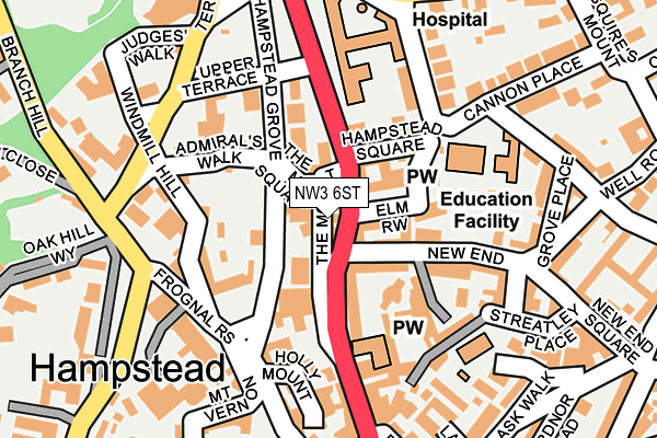 NW3 6ST map - OS OpenMap – Local (Ordnance Survey) NW3 6ST map - OS OpenMap – Local (Ordnance Survey)