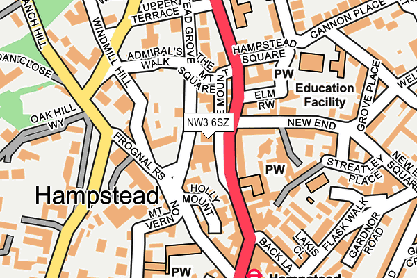 NW3 6SZ map - OS OpenMap – Local (Ordnance Survey) NW3 6SZ map - OS OpenMap – Local (Ordnance Survey)