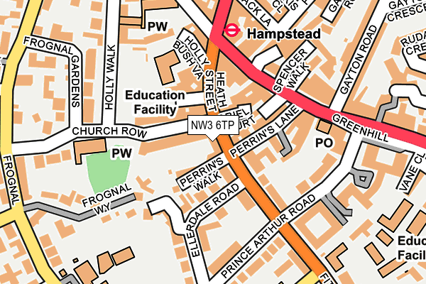 NW3 6TP map - OS OpenMap – Local (Ordnance Survey) NW3 6TP map - OS OpenMap – Local (Ordnance Survey)