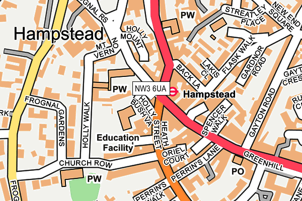 NW3 6UA map - OS OpenMap – Local (Ordnance Survey)