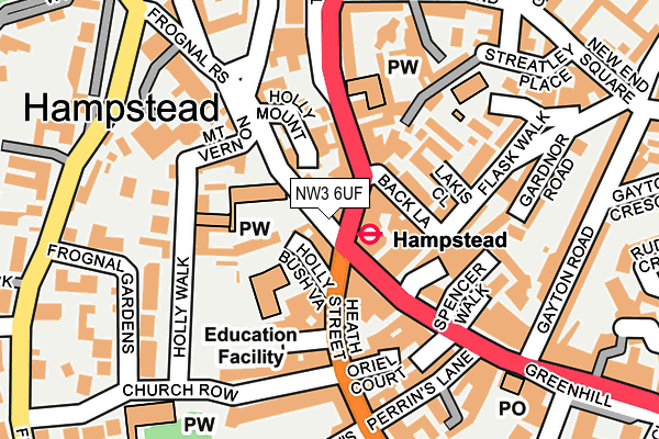 NW3 6UF map - OS OpenMap – Local (Ordnance Survey) NW3 6UF map - OS OpenMap – Local (Ordnance Survey)