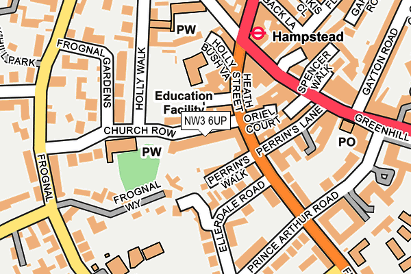 NW3 6UP map - OS OpenMap – Local (Ordnance Survey) NW3 6UP map - OS OpenMap – Local (Ordnance Survey)