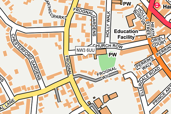 NW3 6UU map - OS OpenMap – Local (Ordnance Survey) NW3 6UU map - OS OpenMap – Local (Ordnance Survey)