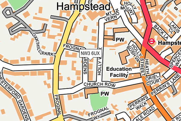 NW3 6UX map - OS OpenMap – Local (Ordnance Survey) NW3 6UX map - OS OpenMap – Local (Ordnance Survey)