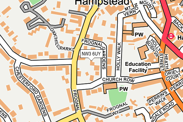 NW3 6UY map - OS OpenMap – Local (Ordnance Survey)