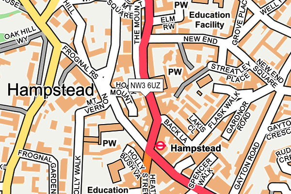 NW3 6UZ map - OS OpenMap – Local (Ordnance Survey) NW3 6UZ map - OS OpenMap – Local (Ordnance Survey)