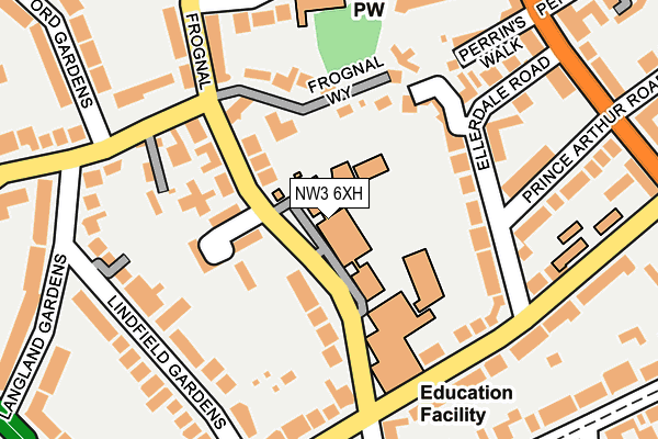 NW3 6XH map - OS OpenMap – Local (Ordnance Survey) NW3 6XH map - OS OpenMap – Local (Ordnance Survey)