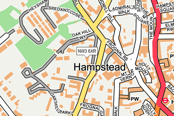 NW3 6XR map - OS OpenMap – Local (Ordnance Survey)