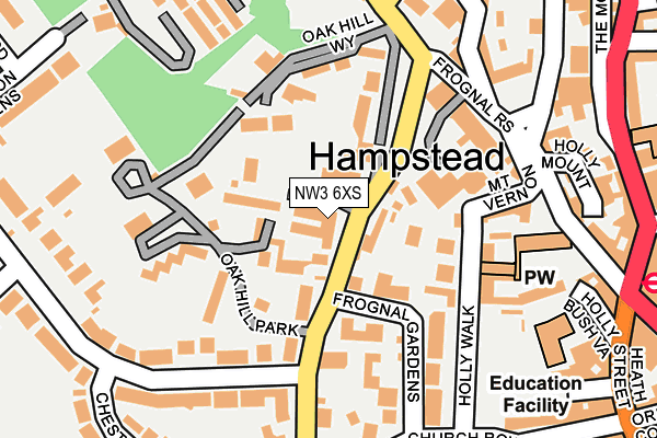 NW3 6XS map - OS OpenMap – Local (Ordnance Survey)