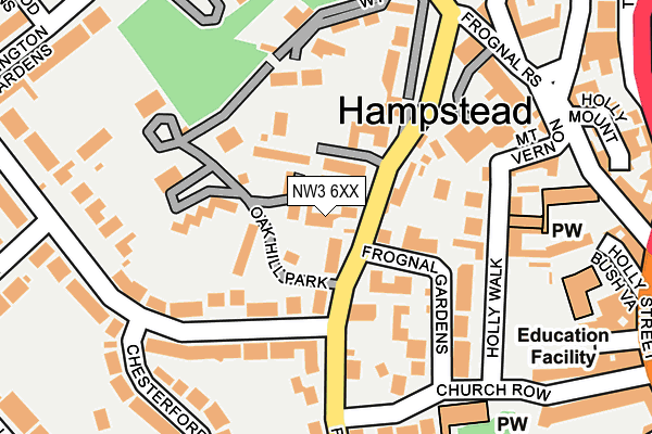 NW3 6XX map - OS OpenMap – Local (Ordnance Survey)