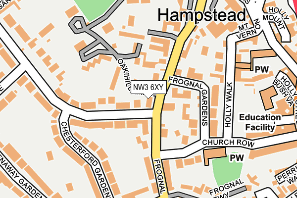 NW3 6XY map - OS OpenMap – Local (Ordnance Survey) NW3 6XY map - OS OpenMap – Local (Ordnance Survey)