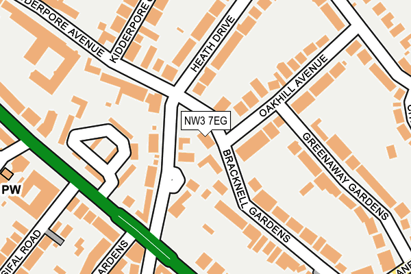 NW3 7EG map - OS OpenMap – Local (Ordnance Survey) NW3 7EG map - OS OpenMap – Local (Ordnance Survey)