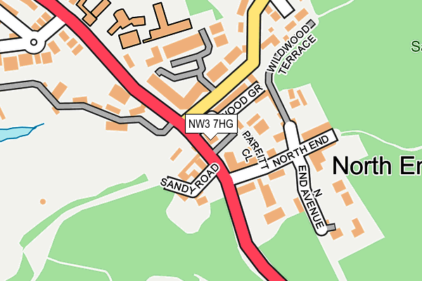 NW3 7HG map - OS OpenMap – Local (Ordnance Survey) NW3 7HG map - OS OpenMap – Local (Ordnance Survey)