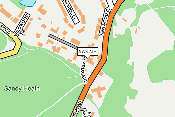 NW3 7JE map - OS OpenMap – Local (Ordnance Survey) NW3 7JE map - OS OpenMap – Local (Ordnance Survey)
