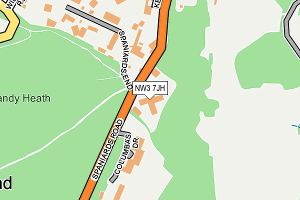 NW3 7JH map - OS OpenMap – Local (Ordnance Survey) NW3 7JH map - OS OpenMap – Local (Ordnance Survey)